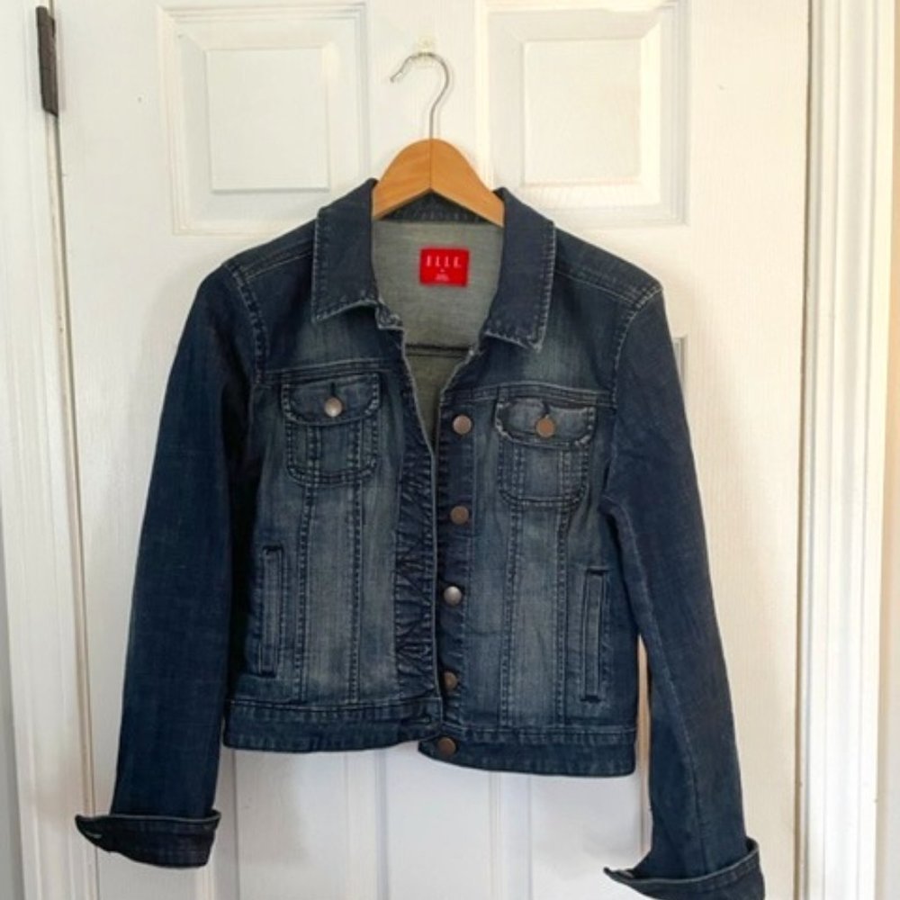 Elle Cropped Denim Jacket - Size Medium